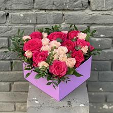 Цветочная композиция из Розы в коробке в Чапаевском