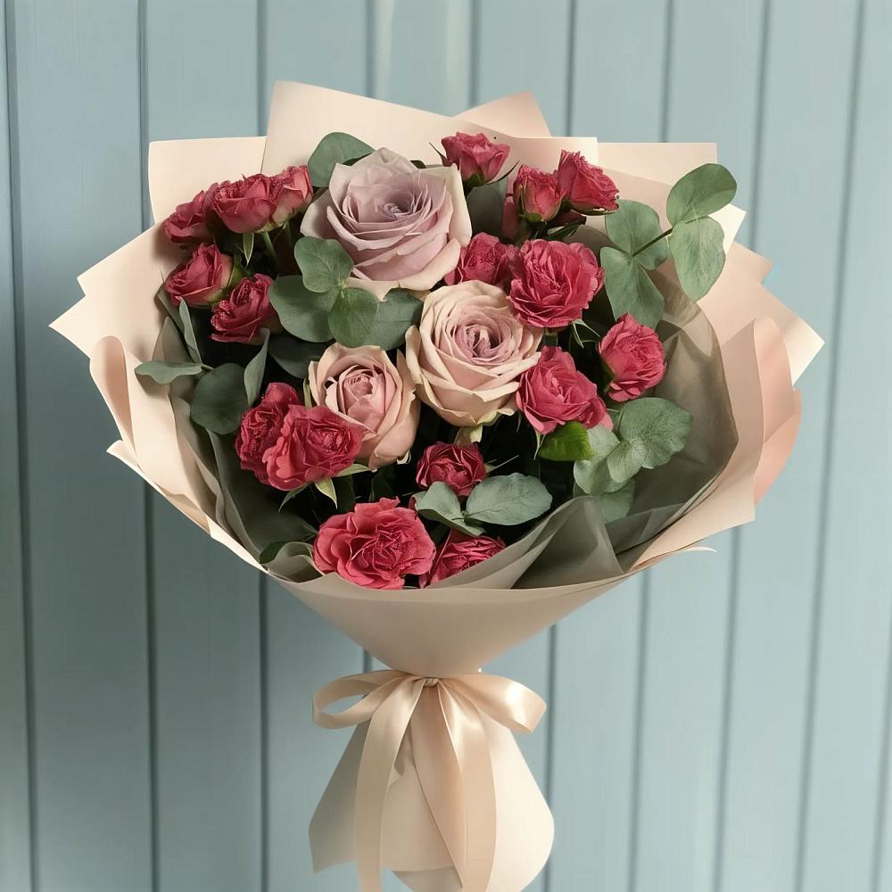 Букет цветов из: Гвоздики и Розы в Чапаевском