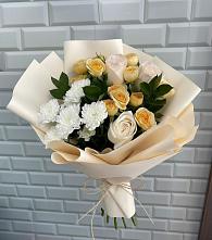 Букет цветов из:  Розы и Хризантемы в Чапаевском