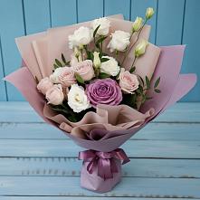 Букет цветов из:  Розы и Лизиантусы в Чапаевском