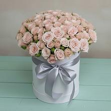 Цветочная композиция из Розы в шляпной коробке в Чапаевском