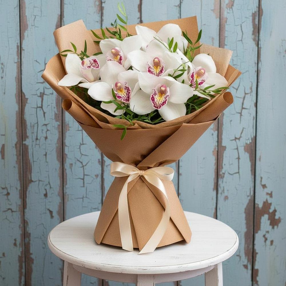 Букет цветов из: Орхидеи и Розы в Чапаевском