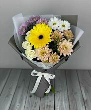 Букет цветов из:  Розы, Герберы и Хризантемы #REPLACE_PRED# Чапаевском