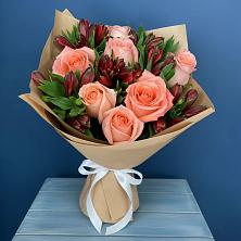 Букет цветов из:  Розы и Альстромерии в Чапаевском