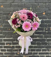 Букет цветов из:  Герберы и Хризантемы в Чапаевском