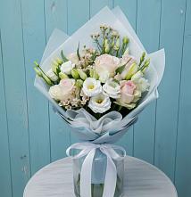 Букет цветов из:  Розы и Лизиантусы в Чапаевском