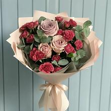 Букет цветов из:  Гвоздики и Розы в Чапаевском