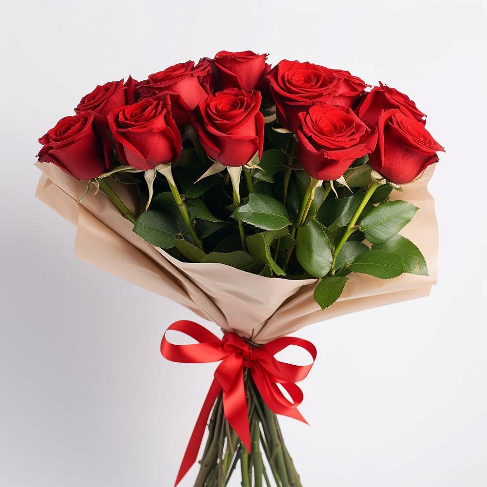 Букет 11 Красных роз Эдлесс Лав в Чапаевском