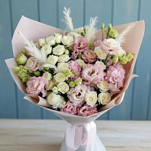 Букет цветов из:  Альстромерии и Розы в Чапаевском